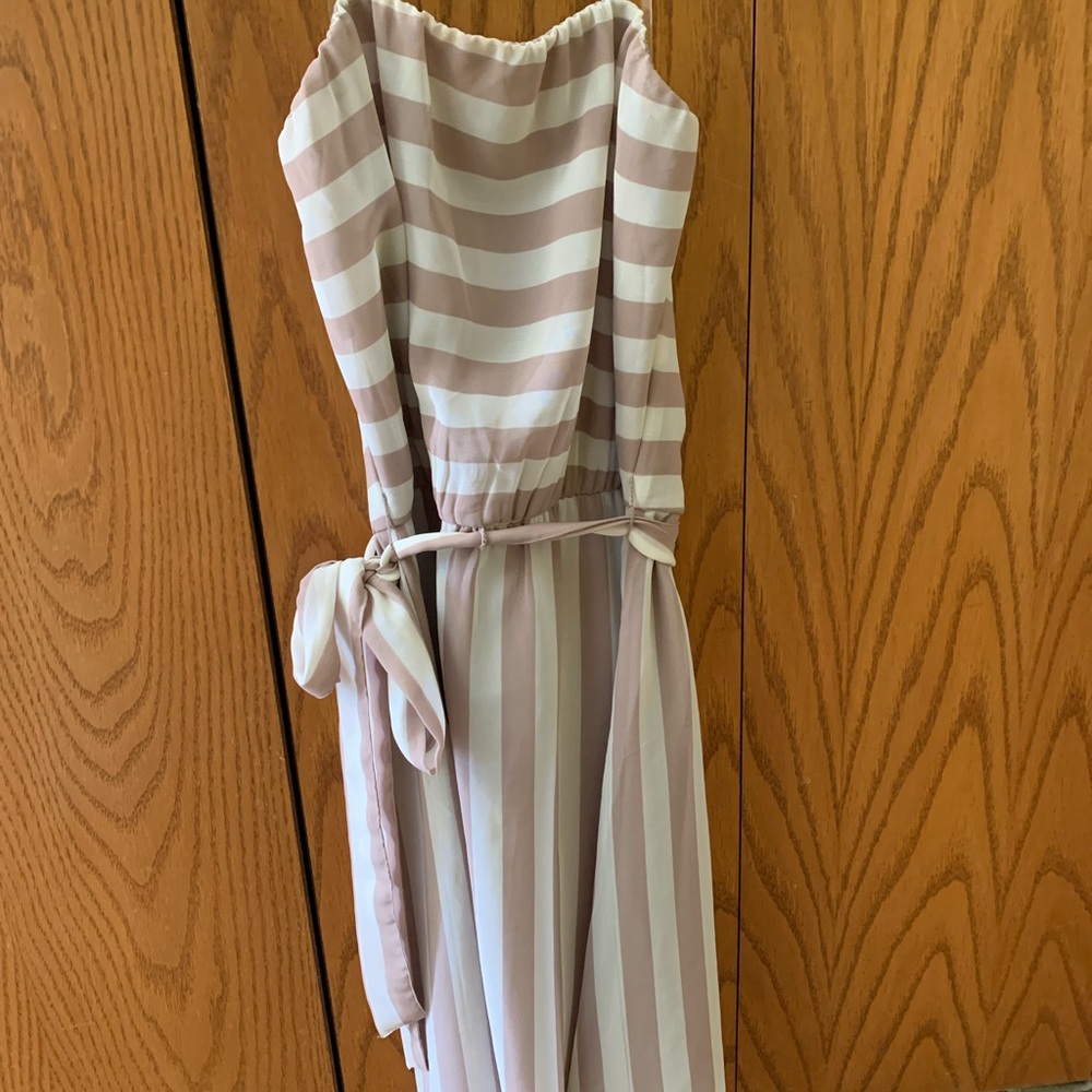 Strapless striped dress